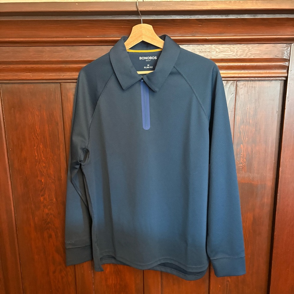 NWOT Bonobos Golf Performance
Quarter 1/4 Zip Pullover Slim Fit Size M